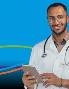 Male doctor standing