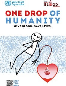 2026 World Blood Donor Day poster in english