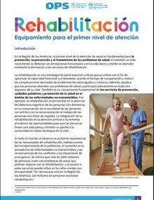 Portada de Rehabilitación. Equipamiento para el primer nivel de atención