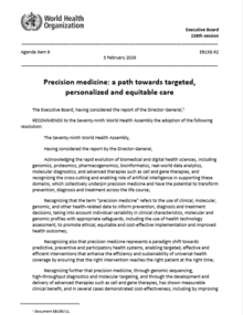 Precision medicine: a path towards targeted, personalized and equitable care