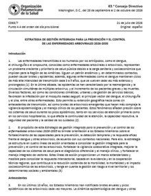 CD63/INF/8(A) Iniciativa de la OPS para la eliminación de enfermedades: Política para aplicar un enfoque integrado y sostenible de las enfermedades transmisibles en la región de las Américas: Informe de progreso