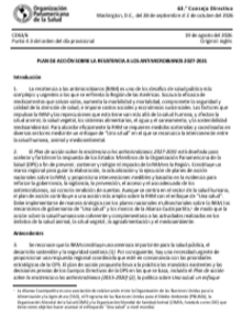 CD63/6 - Plan de acción sobre la resistencia a los antimicrobianos 2027-2031