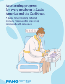 cover of document with illustration of women holding a newborn in a clinical setting