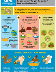 Infographie: Pa gen savon ? Pa gen dlo pwòp ? Lave men toujou posib