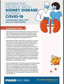 Managing People with Chronic Kidney Disease during COVID-19: Considerations for Health Providers, 3 June 2020