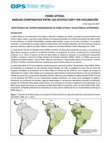 ""Fiebre aftosa: análisis comparativo entre los estatus con y sin vacunación, 11 de mayo del 2023