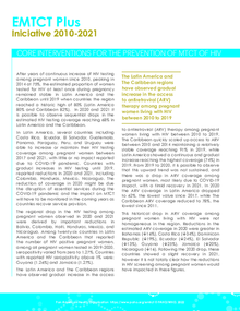 Fact Sheet: EMTCT PLUS Initiative 2011-2021. Core intervention for the prevention of MTCT of HIV