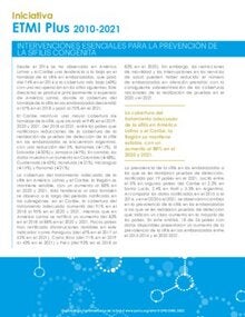 Hoja Informativa: Iniciativa EMTCT PLUS 2011-2021. Intervenciones esenciales para la prevención de la sífilis congenita 