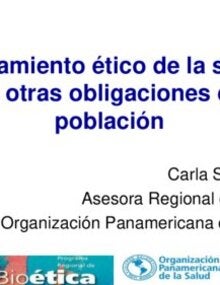 Involucramiento ético de la sociedad civil y otras obligaciones con la población