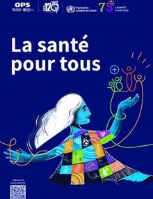 Affiche : La santé pour tous (fond bleu)