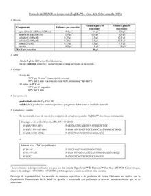 Protocolo de rt-pcr en tiempo real virus de la fiebre amarilla 