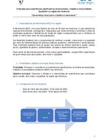 Bases da chamada para experiências significativas