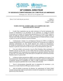 CD60/11 - Nomination du Commissaire aux comptes de l'OPS pour 2024-2025 et 2026-2027