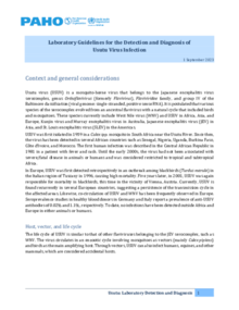 Laboratory Guidelines for the Detection and Diagnosis of Usutu Virus Infection