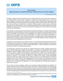 Nota técnica Algoritmo para la confirmación por laboratorio de casos de dengue