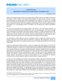Technical note Algorithm for laboratory confirmation of dengue cases