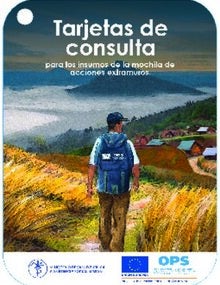 Dentro de la mochila se encuentra un juego de tarjetas que, de manera resumida, dan información sobre los insumos.