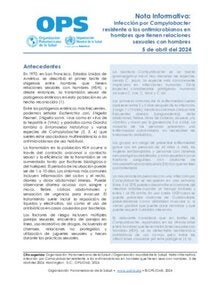 Nota Informativa: Infección por Campylobacter resistente a los antimicrobianos en hombres que tienen sexo con hombres
