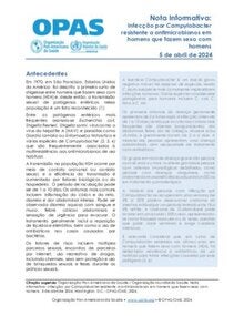 Nota Informativa: Infecção por Campylobacter resistente a antimicrobianos em homens que fazem sexo com homens