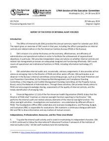 CE174/24 - Annual Report of the Office of Internal Audit for 2023