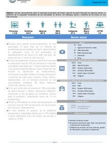 Boletín del Cluster Nacional de Salud correspondiente a Sept2024