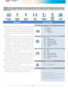 Boletín del Cluster Nacional de Salud correspondiente a Dic24