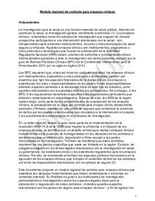 OPS Borrador Modelo regional de contrato para ensayos clínicos