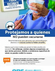 Quienes NO deben recibir la vacuna contra la Fiebre Amarilla
