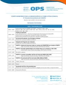Agenda 4ª Reunión Extraordinaria del COHEFA