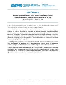 Informe da Reunião de laboratórios de Saúde Animal dos países da COSALFA