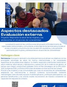 Aspectos destacados de la Evaluación Externa: Proyecto IHWAG