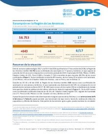 Informe de situación #14 Sarampión en la Región de las Américas. 22 de octubre de 2026