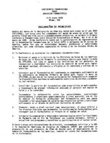 Conferencia Panamericana sobre Educación Farmacéutica, Miami (1990)