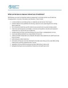 What can be done to improve rational use of medicines?