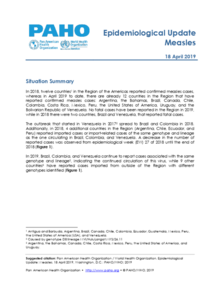 18 April 2019: Measles - Epidemiological Update