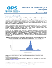 18 de junio de 2019: Sarampión - Actualización Epidemiológica
