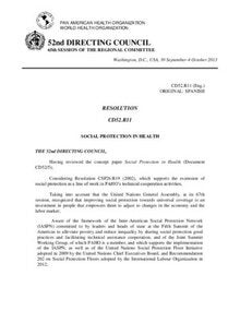 CD52/R11 Social Protection in Health