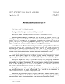WHA67.25 Antimicrobial resistance, 2014