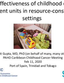 Cost-effectiveness of childhood cancer treatment units in resource-constrained settings .- Sumit Gupta