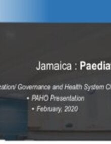 Jamaica: Paediatric Cancer.- Dr Sharon McLean-Salmon