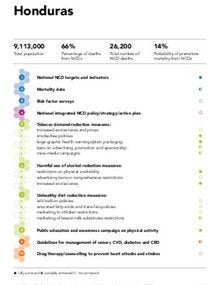 Honduras - NCDs Progress Monitor 2020 