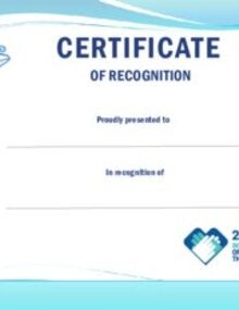Recognition Certificate