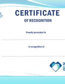 Recognition Certificate