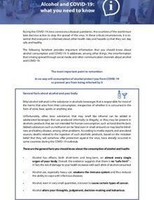 Fact-sheet: Alcohol and COVID-19: What you need to know