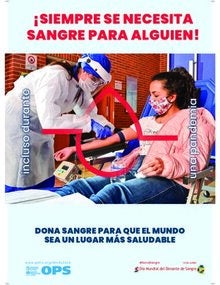 Afiche Día Mundial del Donante de Sangre