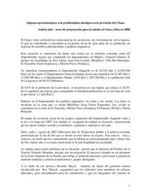 Algunas aproximaciones a la problemática aborigen