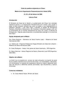 Crisis de los pueblos originarios en Chaco 