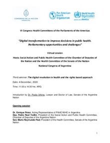 Agenda of the third session