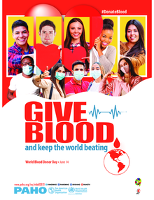 World Blood Donor Day 2021.  (English poster for printing  - 22 by 30 inches)