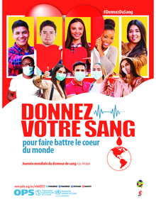 World Blood Donor Day 2021.  (French poster for printing  - 22 by 30 inches)